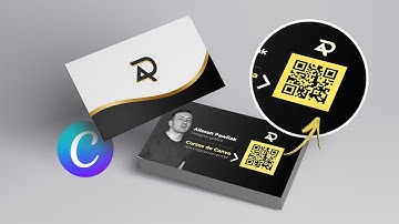 Como criar Cartão de Visita no Canva com QR CODE (link para redes sociais, conversa de Whatsapp)