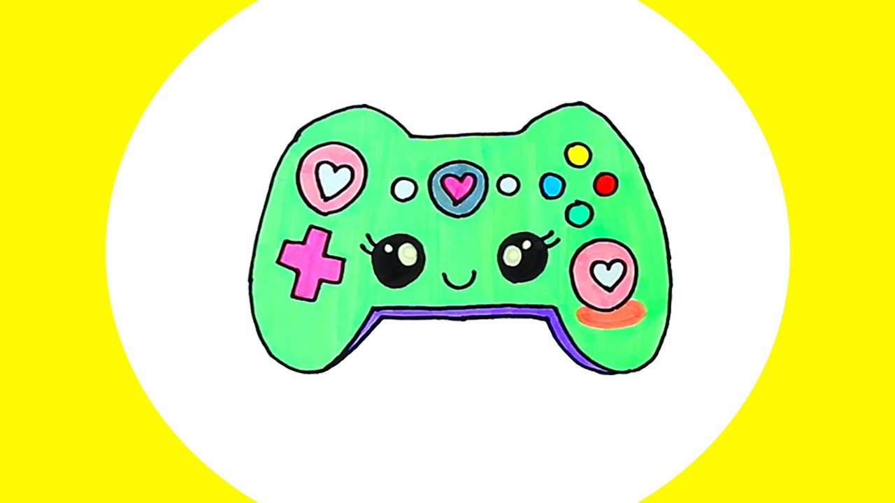 Controle de Vídeo Game fofo kawaii ❤ como desenhar desenhos