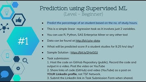 Prediction using Supervised ML (Level-Beginner)