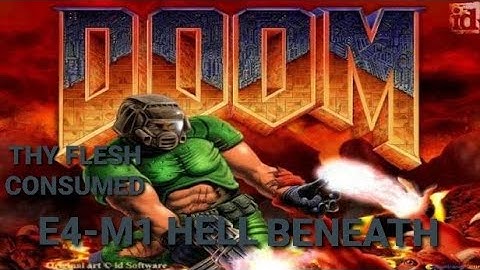 Ultimate Doom PS1 Thy Flesh Consumed E4-M1 Hell Beneath UV Playthrough 100% Kills Items Secrets