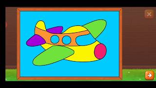 Plane painting 🆕 Paint By Numbers Game For Kids ➡ Kids Learn Game Must See! screenshot 2