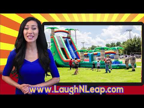 Island Tropics Water Slide - 30 Ft Tall, 70 Ft Long - Inflatable Water Slide Rental | Columbia, SC  @LaughnLeapAmusements