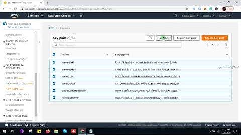 how to delete authentication keypairs on Amazon AWS cloud