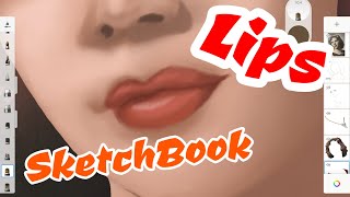 How to Draw Lips on Autodesk SketchBook App screenshot 2