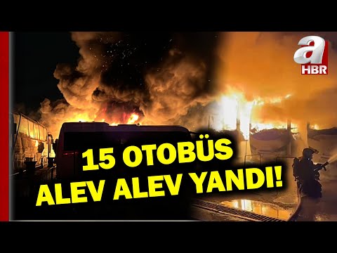 Kocaeli'de Korkutan Yangın! 15 Otobüs Alev Alev... | A Haber