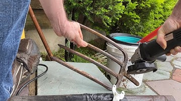 Fixing An Old Antique Pitchfork Farm Tool