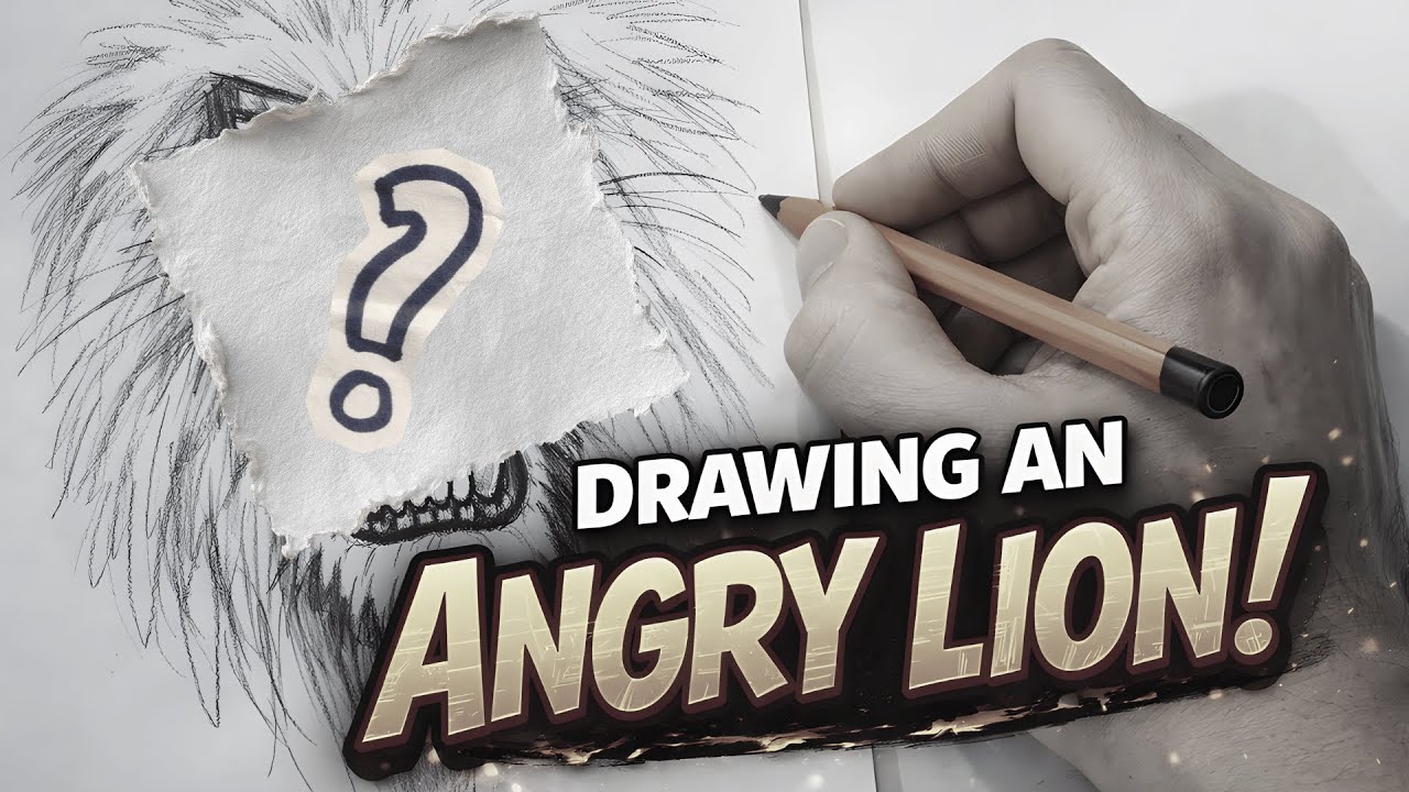 I Drew an ANGRY LION with PURE RAGE | Realistic Drawing Process - YouTube