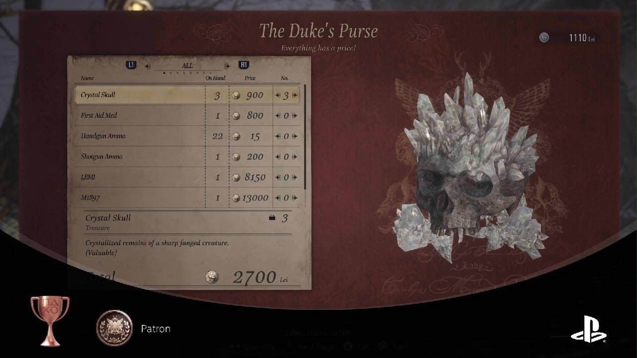 Resident Evil Village - Bronze Trophy / Patron (PS5) 