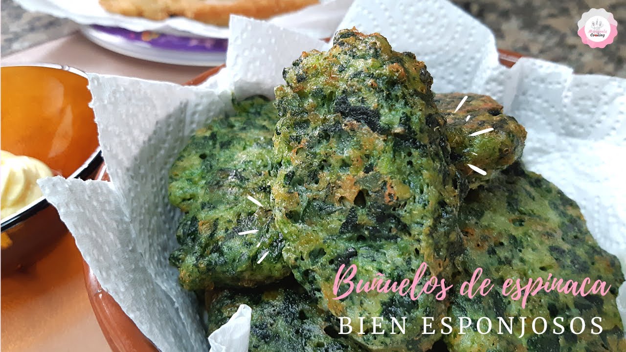 Receta de BUÑUELOS DE ESPINACA + TRUCO PARA QUE TE SALGAN BIEN ESPONJOSOS