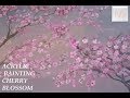 Cherry Blossom Acrylic Painting technique