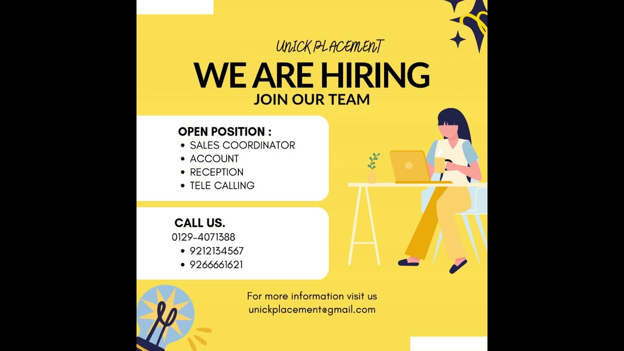 urgent Requirement for all type jobs vacancy call us. 9212134567. 