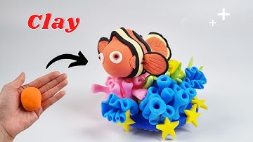 How to make clay Play Doh Nemo easy ❤️ How to make Play Doh Nemo with clay 😊 polymer clay