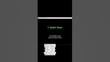 create Snake video game using python #coding #shorts #python