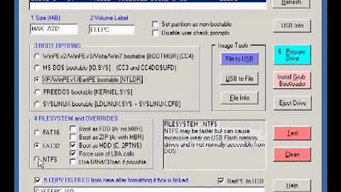 How to re-install Windows XP on your Asus EeePC using a USB pen drive.flv