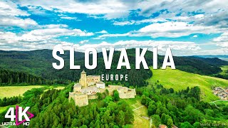 FLYING OVER SLOVAKIA - Amazing Beautiful Nature Scenery & Relaxing Music | 4K Video Ultra HD