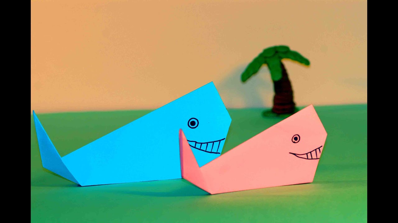 PAPER CRAFTS Easy origami WHALE YouTube
