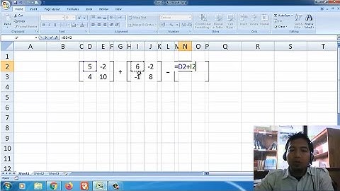 Operasi matriks menggunakan Ms.Excel (Bagian 1)