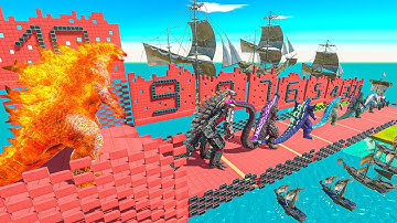 Epic Godzilla Evolution Battle - Legendary Godzilla to rescue Kong vs Team King Ghidorah - ARBS