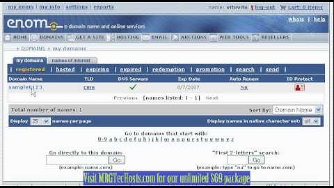 [MRGTecHelp.com Name Servers (NS) Tutorial Series] Creating Private Nameservers at ENom