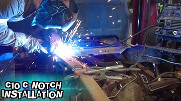 Installing a C notch kit in the frame of my budget Chevy C10 pickup