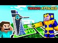 THANOS ATTACKED ON AVENGER&#39;S TOWER IN MINECRAFT || HINDI GAMEPLAY