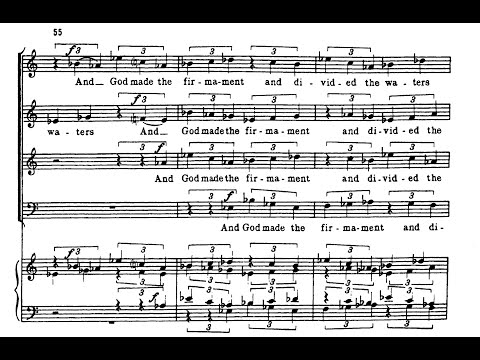 Aaron Copland - In The Beginning for Mezzo-Soprano and Chorus (1947) [Score-Video]