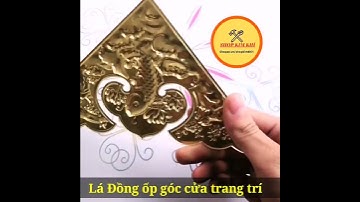 Lá đồng ốp cửa hoa văn dùng cho cửa gỗ hoặc nhôm hệ