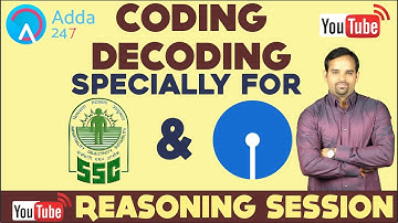 CODING DECODING - (SPECIAL FOR SSC & SBI PO 2017)