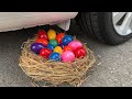 Experiment Car vs Eggs, Slime, Jelly, Balloons | Crushing Crunchy &amp; Soft Things by Car | Test S