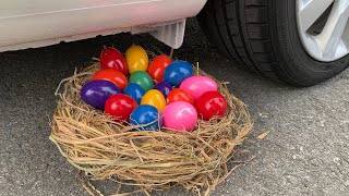 Experiment Car vs Eggs, Slime, Jelly, Balloons | Crushing Crunchy &amp; Soft Things by Car | Test S