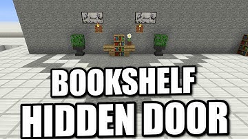 Minecraft PS4 -  HIDDEN BOOKSHELF DOOR - Tutorial ( PS3 / XBOX / WII / PE )