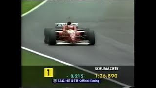 Michael Schumacher first pole for Ferrari - Imola 1996