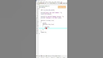 Program to print Perfect number Series in C programming language