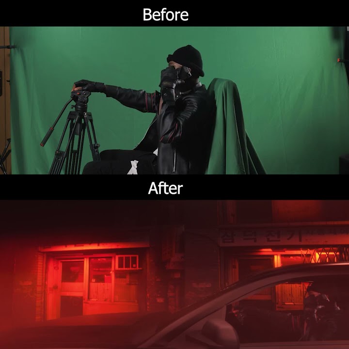 Blender 3D Before and After Greenscreen VFX