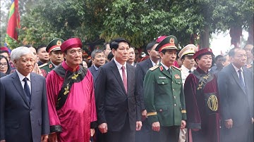 Chủ tịch nước Lương Cường tại lễ dâng hương tưởng nhớ các Vua Hùng