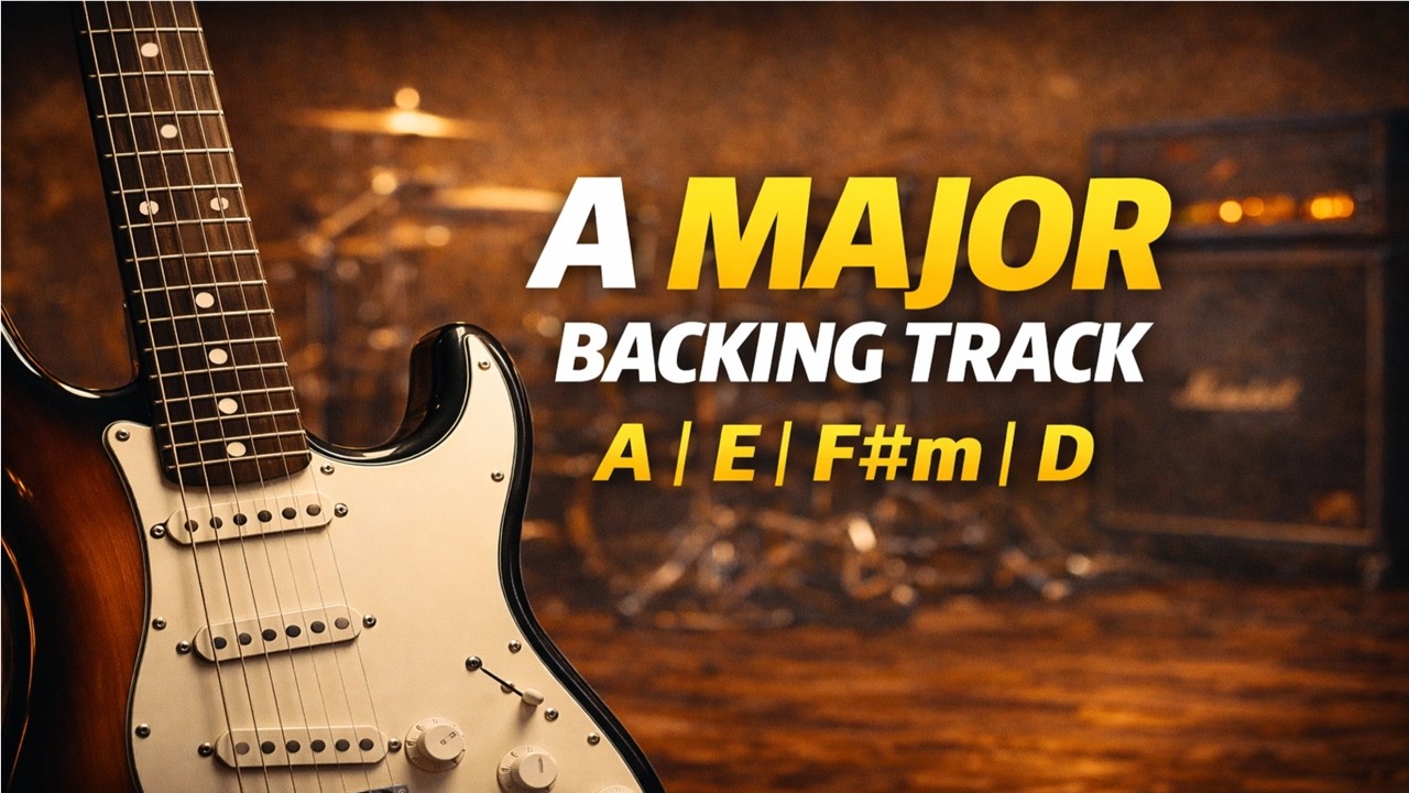A Major Backing Track 🎸 | Pentatonic | 70 BPM | Guitar Practice - YouTube