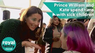 Prince William and Kate spend time with sick children