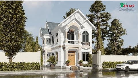 MẪU NHÀ 2 TẦNG MÁI THÁI TÂN CỔ ĐIỂN - ANH THO HƯNG YÊN - KIẾN TRÚC TÂN MỸ