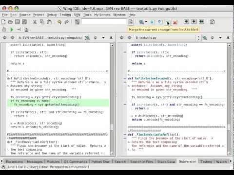 Diff/Merge in Wing IDE