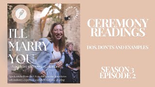 How to choose your wedding ceremony readings - Dos, Don'ts and Examples!