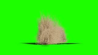 dirt explosion (very small) green and black screen effect