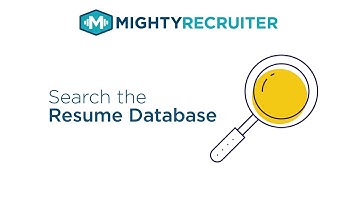 How to search the Resume Database on MightyRecruiter