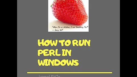 How to run Perl in Windows | in tamil | தமிழில்