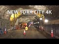 New York City 4K - 1830's Manhattan Tunnel - Driving Downtown USA