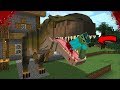 MARK FRIENDLY ZOMBIE GETS ATTACKED BY A GIANT DINOSAUR MOD !! PROTECT ZOMBIE HOUSE !! Minecraft