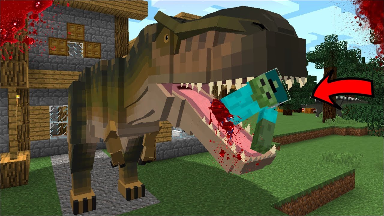 Mark Friendly Zombie Gets Attacked By A Giant Dinosaur Mod Protect Zombie House Minecraft Minecraft Videos - roblox hide and seek kia pham