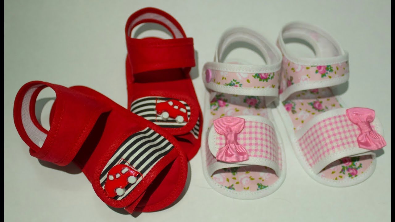 DIY:BABY SHOES como fazer sandalinha de bebe com vies LEVY BABY - YouTube