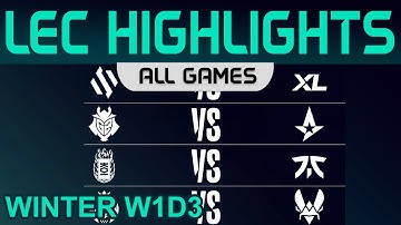 LEC Highlights Week1 Day3 LEC Winter 2023 All Games By Onivia