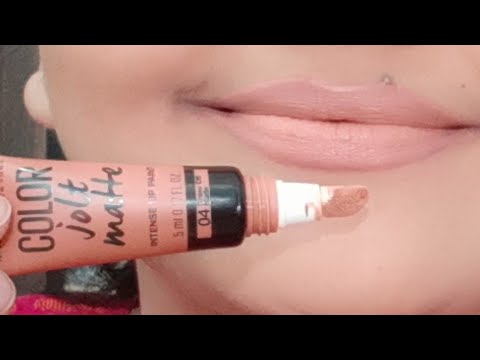 Mabelline New York color jolt matte lipstick intense lip paint nude shade lipstick review,