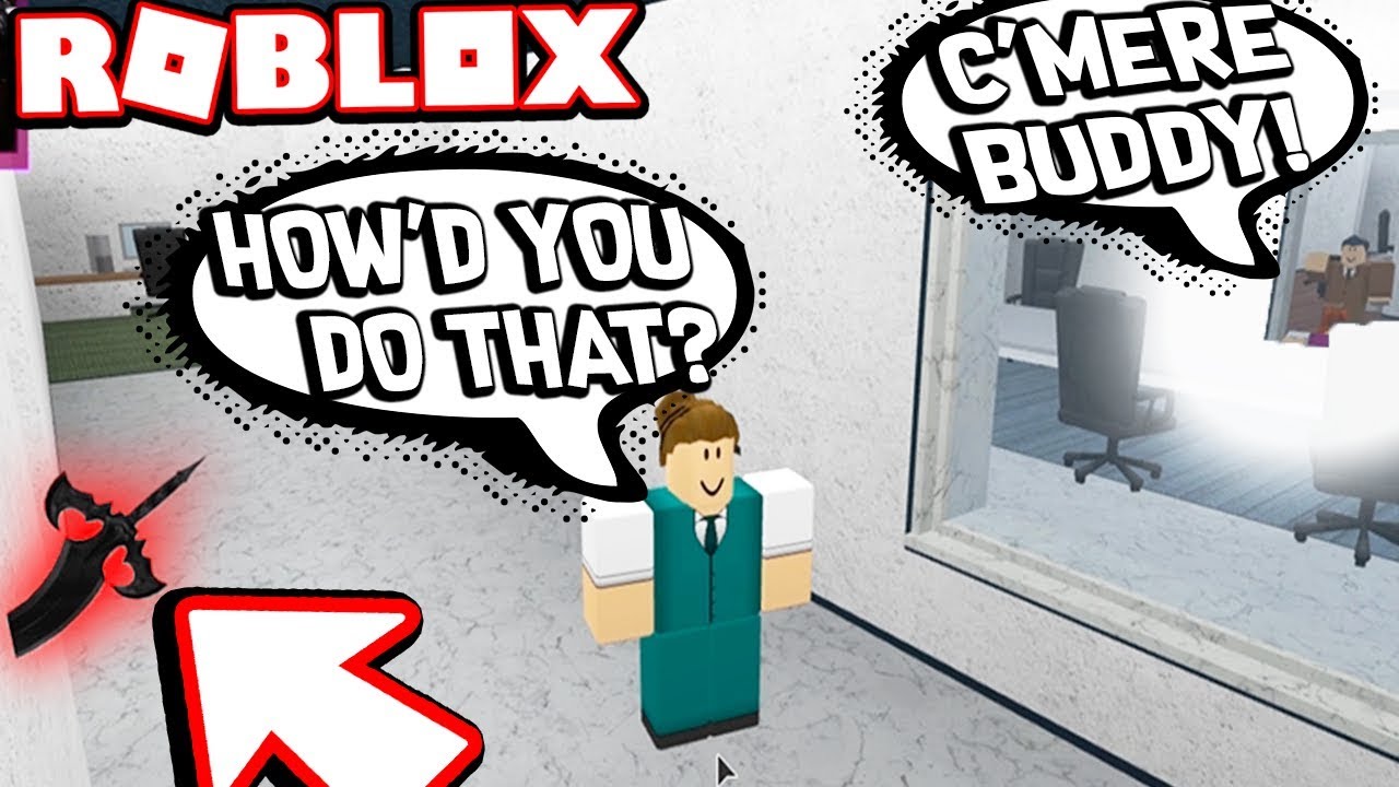 Murderer Throws Knife Through Walls Youtuber Only Roblox Murder Mystery 2 Youtube - btrull roblox